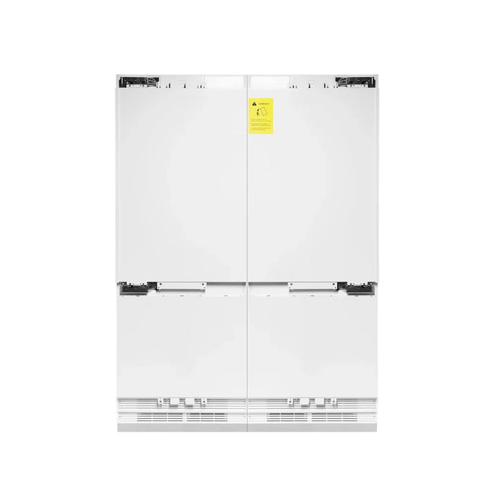 ZLINE Autograph Edition 60" Panel Ready Built-In Bottom Freezer Refrigerator, Water Dispenser, Ice Maker, Accents RBIVZ-60-CB09K