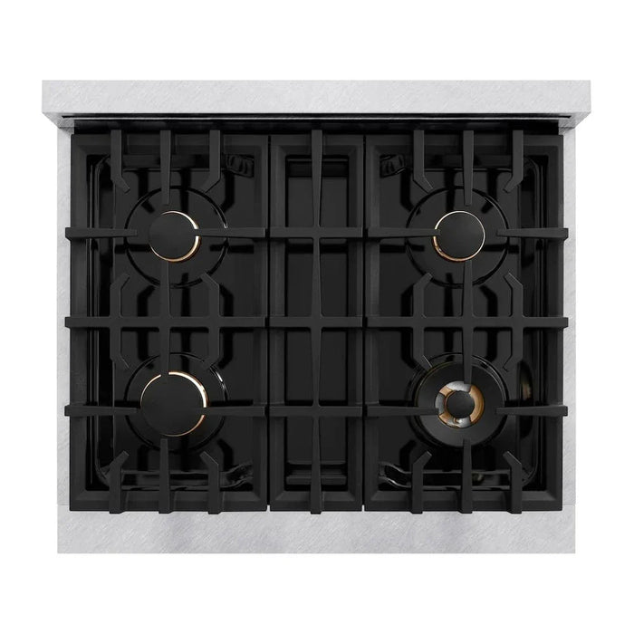 ZLINE 36" Select Dual Fuel Range Gas Cooktop Electric Convection Oven DuraSnow® Stainless Steel Matte Black HDRSZ-36-MB09K