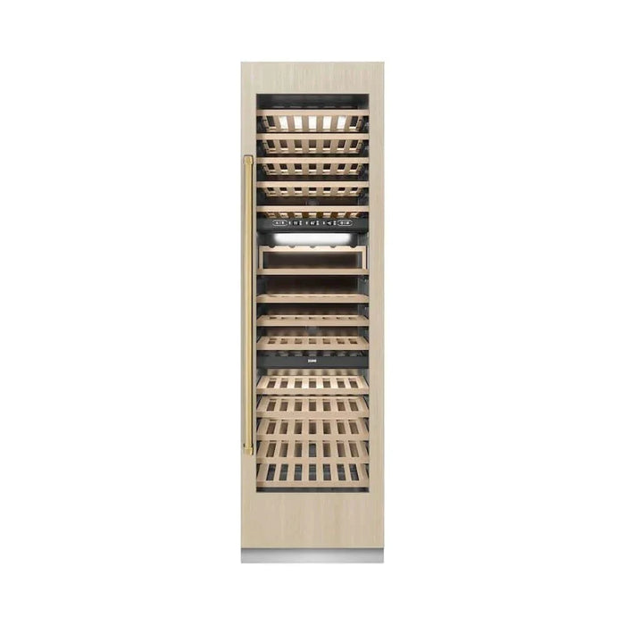 ZLINE 24" Triple Zone 100 Bottle Panel Ready Column Wine Cooler Polished Gold RBCWVZ-24-G09K