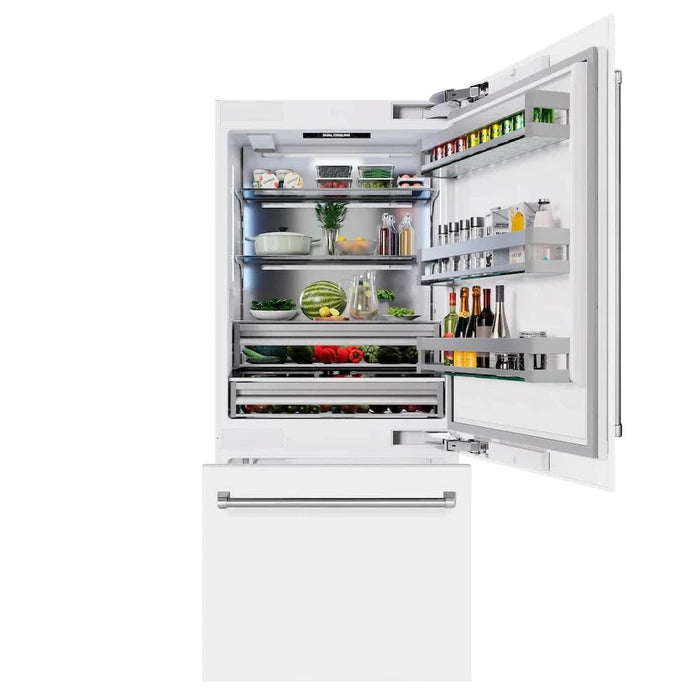 ZLINE 36" Built-In Bottom Freezer Refrigerator,Water Dispenser, Ice Maker, RBIT-WM-3609K