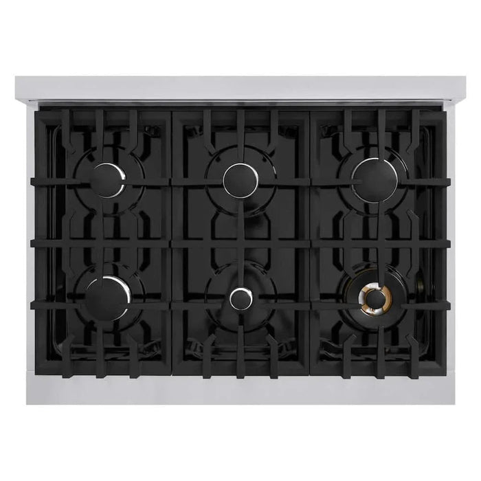 ZLINE 36" Select Dual Fuel Range Gas Cooktop Electric Convection Oven Stainless Steel HDR3609K