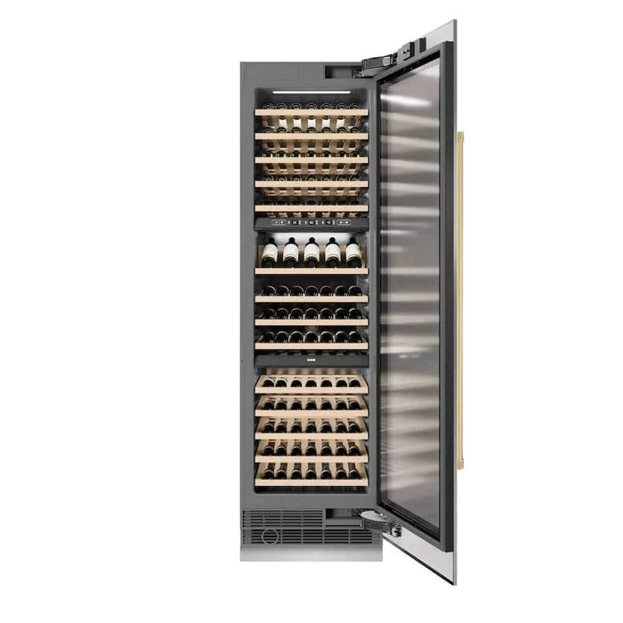 ZLINE 24"Triple Zone 100 Bottle Column Wine Cooler, Stainless Steel Matte Black RCWVZ-304-24-MB09K