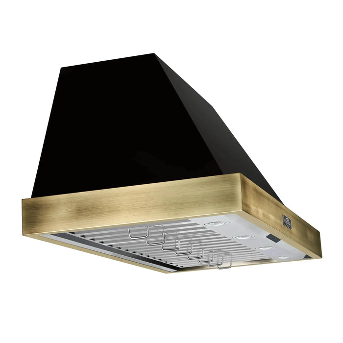 FORNO Vittorio 48" Wall Mount Range Hood FRHWM5078-48BLK09K