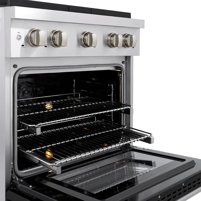 ZLINE 30" Paramount Gas Range DuoPro™ Cooktop, Convection Gas Oven PSGRS-BLM-3009K