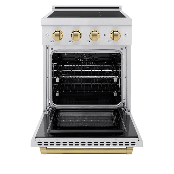 ZLINE 24" Paramount Induction Range, Cooktop, Electric Convection Oven, SINRZ-2409K