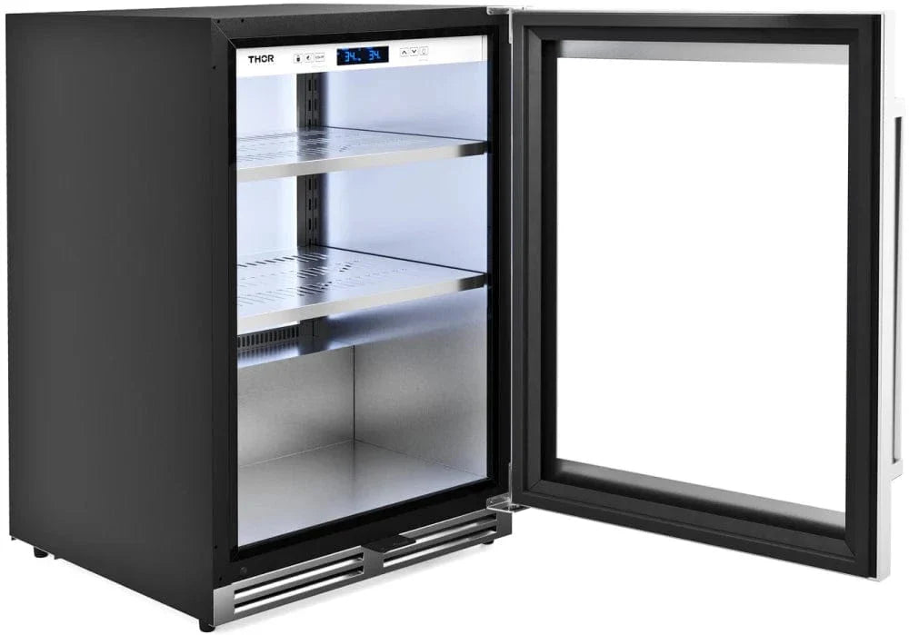 THOR 24" Freestanding/Built-In Undercounter Single Zone Beverage Center TBR24U09K