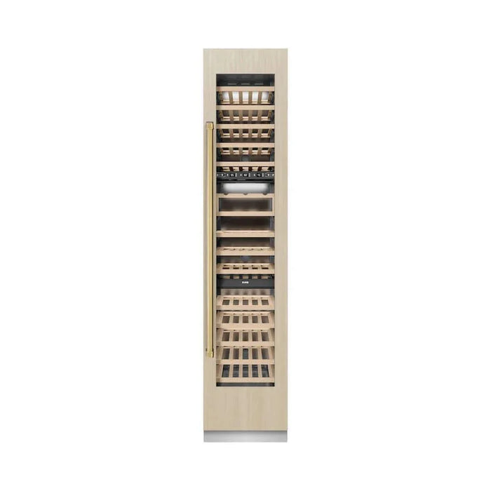 ZLINE 18" Triple Zone 68 Bottle Panel Ready Column Right Hinge Wine Cooler Polished Gold RBCWVRZ-18-G09K