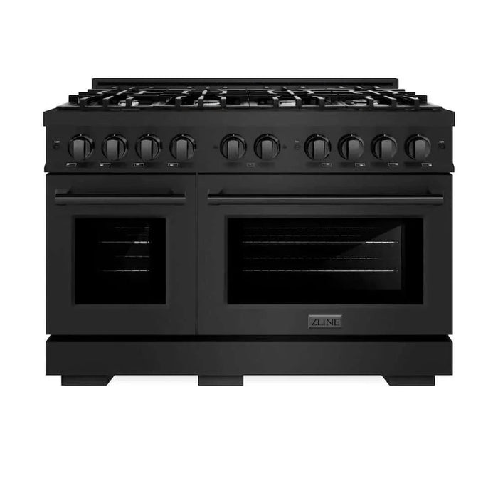ZLINE 48" Select Dual Fuel Range Gas Cooktop Electric Convection Oven Black Stainless Steel HDRB-4809K