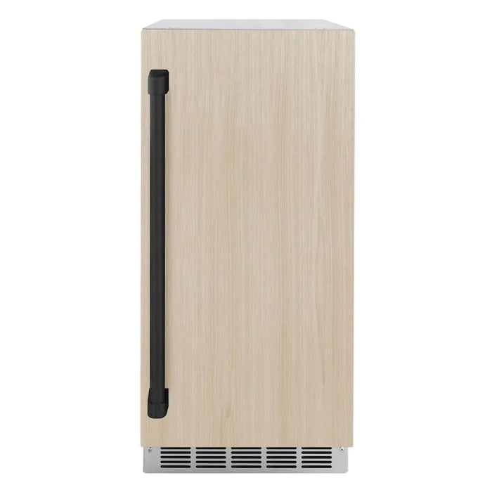 ZLINE 15" Touchstone Gourmet Ice Maker Drain Pump Panel Ready Door Matte Black IGMDPZ-15-MB09K