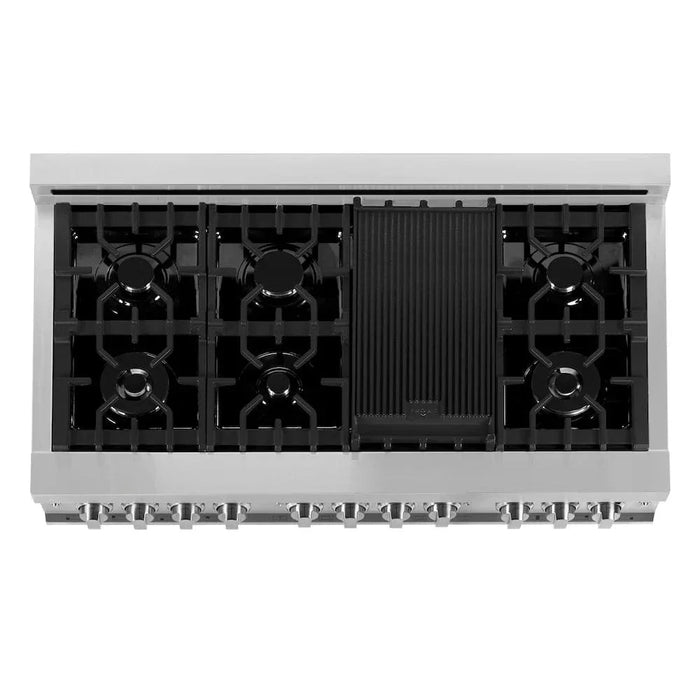 ZLINE 48" Dual Fuel Oven Range, Stainless Steel, Griddle RA-GR-4809K