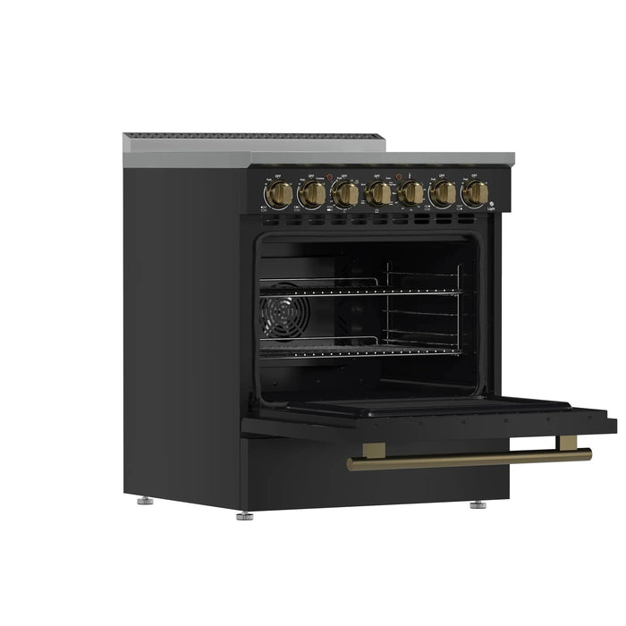 FORNO Paolo 30" Electric Range FFSEL6011-30BLK09K