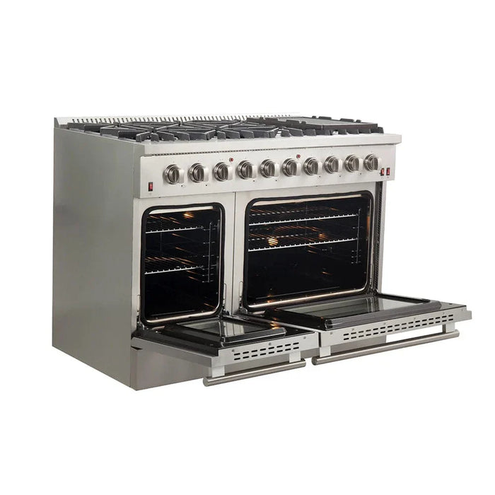FORNO Appliance Package - 48" Gas Burner, Electric Oven Range and 60" Refrigerator FBDL-005-02CAUS09K