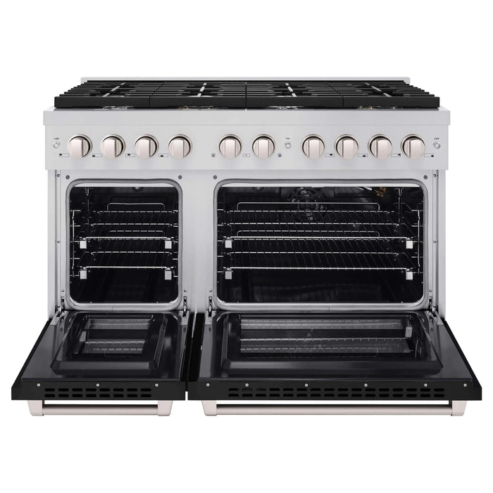 ZLINE 48"Paramount Dual Fuel Range Stainless Steel, Black Matte, SDR-BLM-4809K