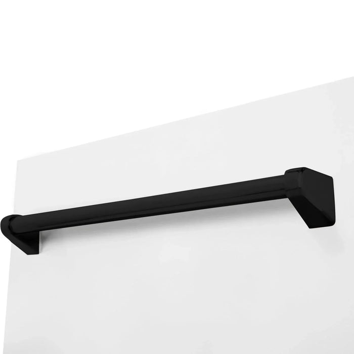 ZLINE Autograph 18" Dishwasher White Door, Black Handle DWVZ-WM-18-MB09K