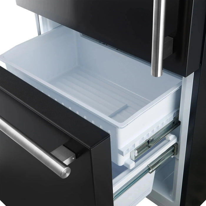 FORNO Espresso Milano 62" Side-By-Side Refrigerator FFFFD1787-60BLK09K