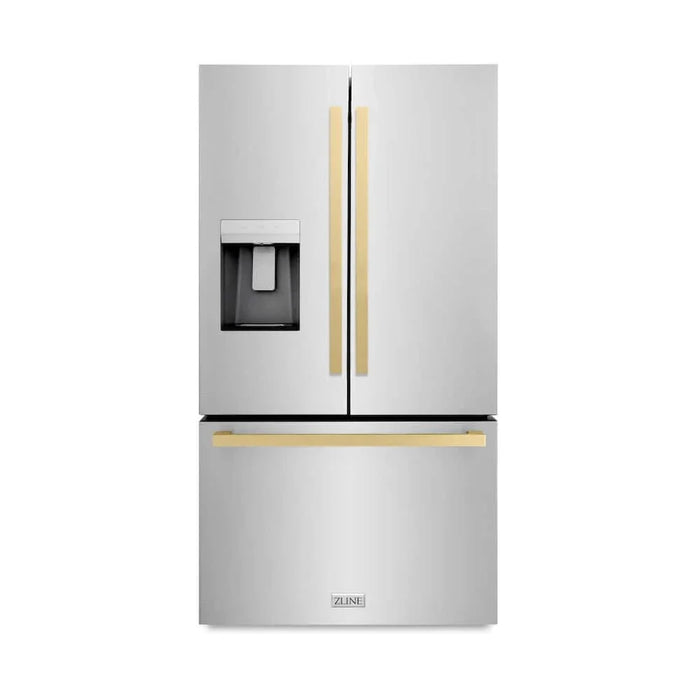 ZLINE 36" Refrigerator, Water, Ice Dispenser, Fingerprint Resistant, RSMZ-W-36-FCB09K