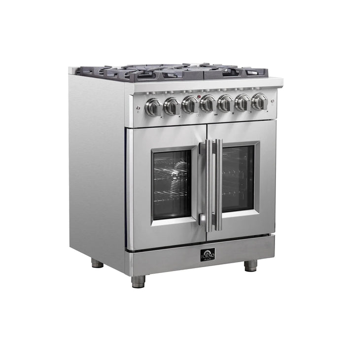 FORNO Massimo 30″ French Door Dual Fuel Range FFSGS6325-3009K