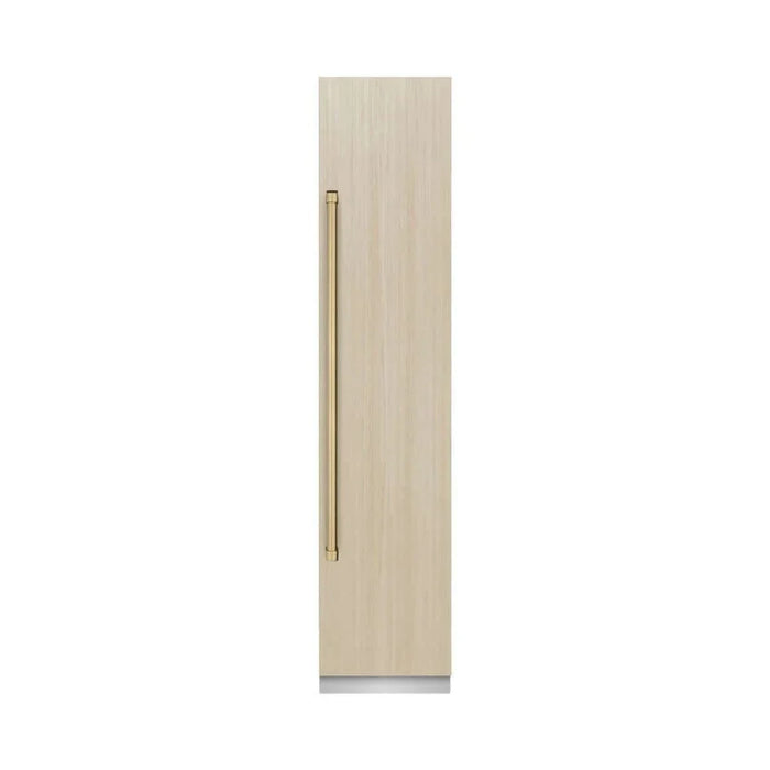ZLINE 18" Panel Ready Right Hinge Column Freezer, Graphite Gray Interior  Champagne Bronze RBCFVRZ-18-CB09K