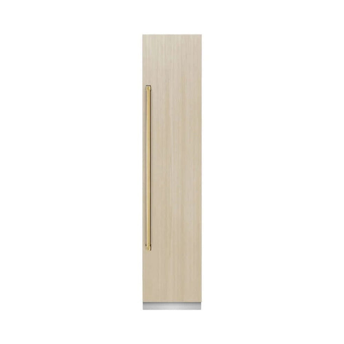 ZLINE 18" Panel Ready Right Hinge Column Freezer, Graphite Gray Interior Polished Gold RBCFVRZ-18-G09K