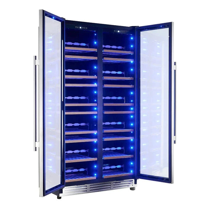 FORNO Vernazza 40" 166 Bottle Dual Zone Wine Cooler FWCDR6642-40S09K