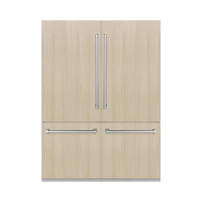 ZLINE 60" Panel Ready Built-In Bottom Freezer Refrigerator,Water Dispenser, Ice Maker,Graphite Gray, GRBIV-6009K