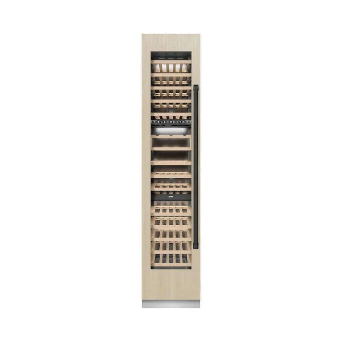 ZLINE 18" Triple Zone 68 Bottle Panel Ready Column Left Hinge Wine Cooler Matte Black RBCWVLZ-18-MB09K