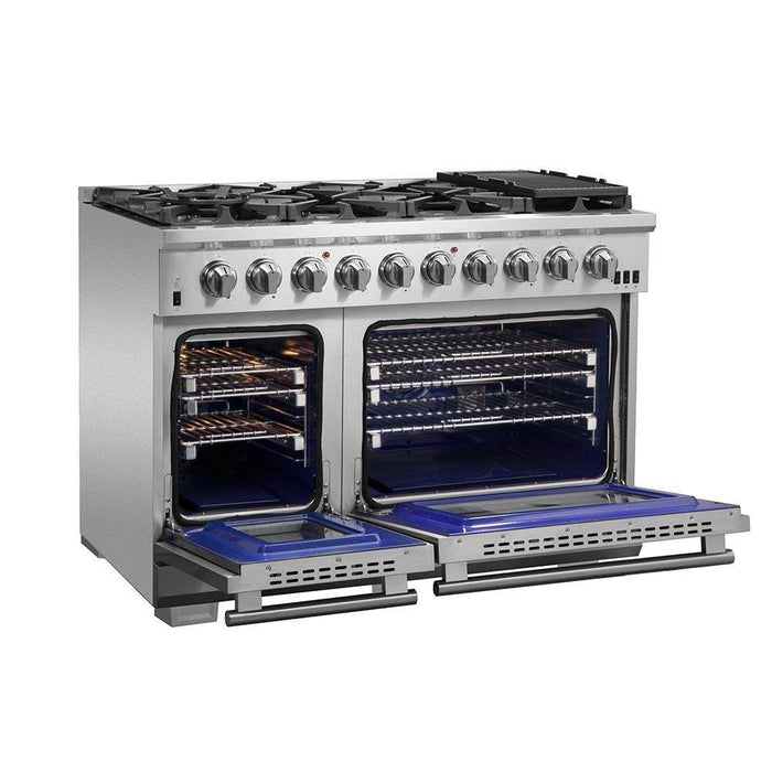 Forno 2-Piece Appliance Package 48" Gas Range, 60" Built-In Refrigerator Stainless Steel FBDL-019-06CAUS09K