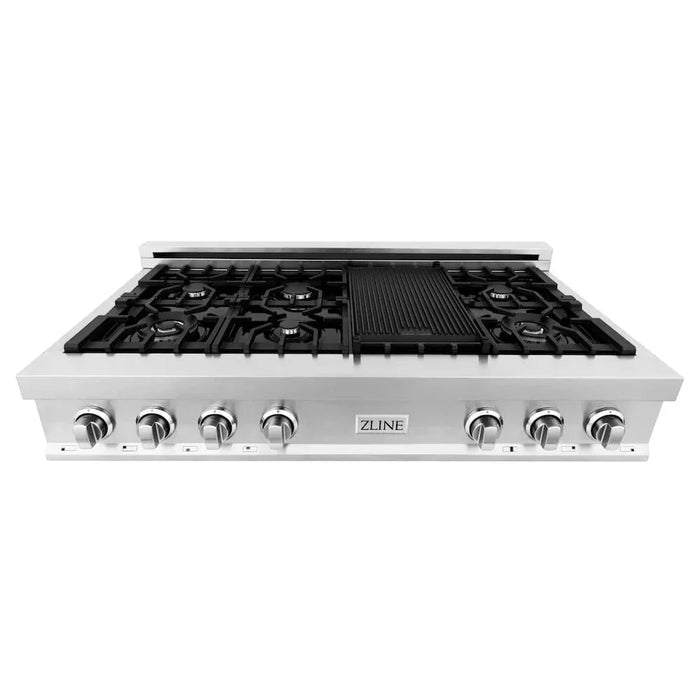 ZLINE 48 inch Rangetop with 7 Gas Burners, Griddle RT-GR-4809K