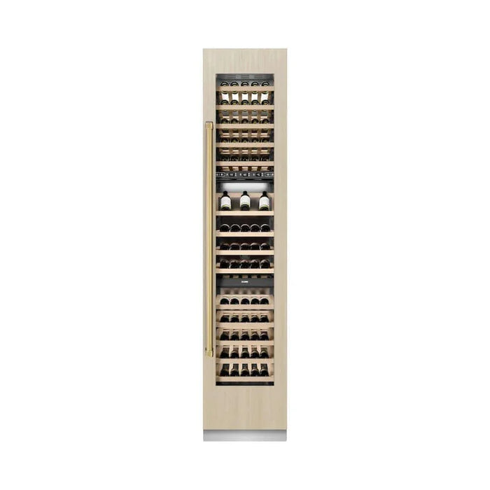 ZLINE 18" Triple Zone 68 Bottle Panel Ready Column Right Hinge Wine Cooler Polished Gold RBCWVRZ-18-G09K