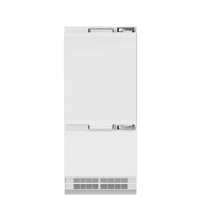 ZLINE 36" Panel Ready Built-In Bottom Freezer Refrigerator,Water Dispenser, Ice Maker, Polished Gold RBITZ-36-G09K