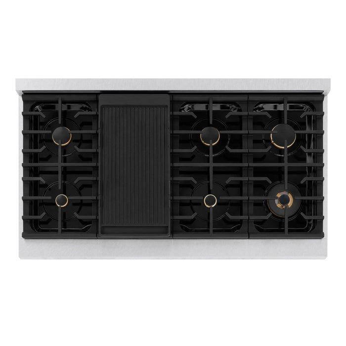 ZLINE 48"Paramount Dual Fuel Range DuraSnow® Matte Black SDRSZ-48-MB09K