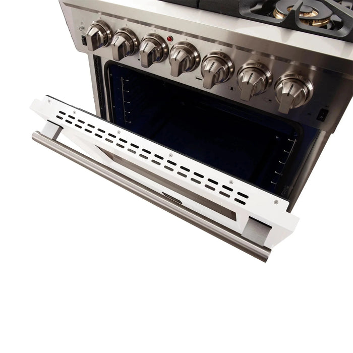 FORNO Capriasca 30" Gas on Gas Range FFSGS6260-30WHT09K