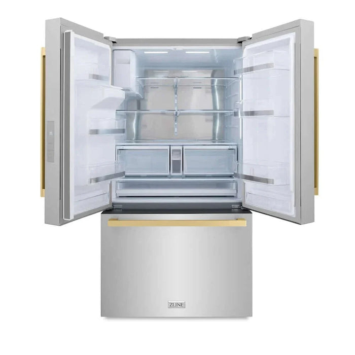 ZLINE 36" Refrigerator, Water, Ice Dispenser, Fingerprint Resistant, RSMZ-W-36-FCB09K