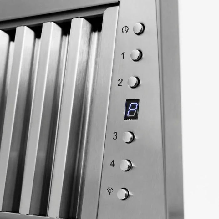 ZLINE Wooden Wall Mount Range Hood in Rustic Bright White Finish 355WW-3609K