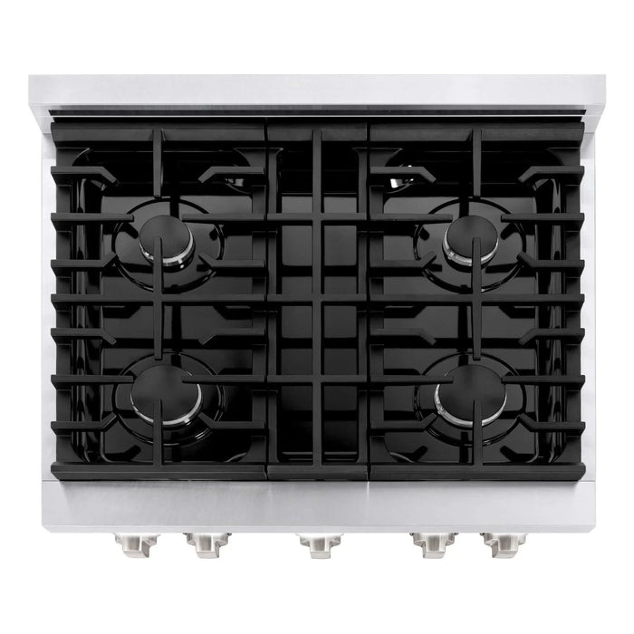 ZLINE 30"Paramount Dual Fuel Range DuraSnow® Black Matte SDRS-BLM-3009K