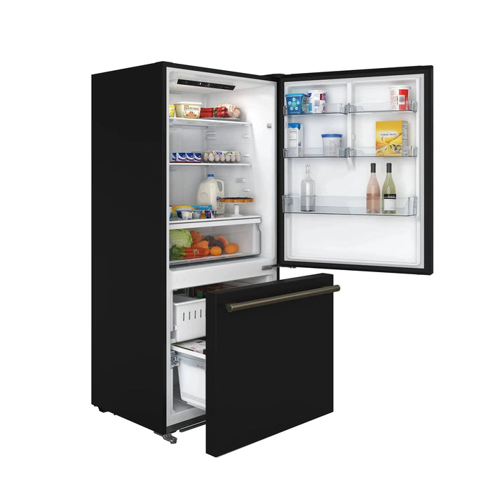 FORNO Espresso Milano 31" Right Swing Refrigerator FFFFD1785-31BLK09K
