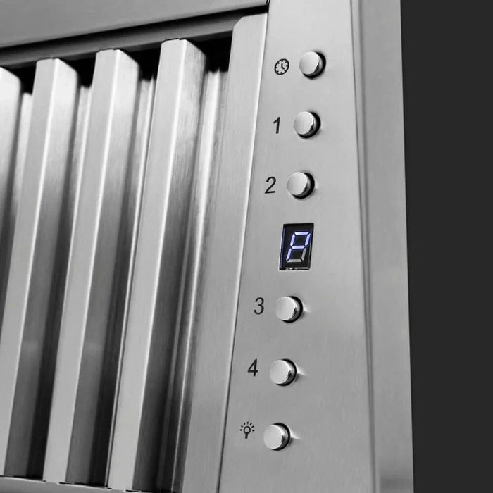 ZLINE Wooden Wall Mount Range Hood in Rustic Black Finish 355CC-3609K