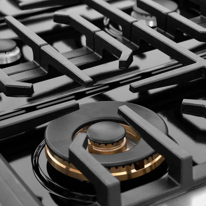 ZLINE 48" Gas Range, Convection Gas Oven, Stainless Steel,Matte Black  SGR-BLM-4809K