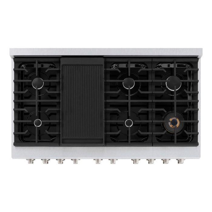 ZLINE 48"Paramount Dual Fuel Range DuraSnow® Black Matte SDRS-BLM-4809K