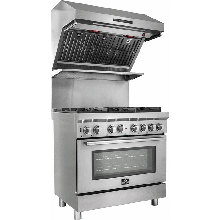 Forno Savona - 36" Wall Mount Range Hood & Back Splash FRHWM5029-3609K