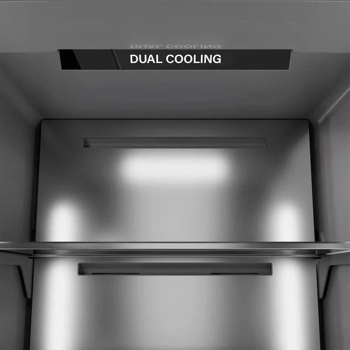 ZLINE 24" Column Refrigerator White Matte Stainless Steel, Graphite Gray Interior Polished Gold RCRVZ-WM-24-G09K
