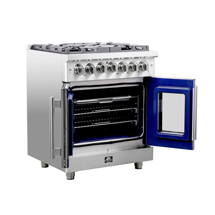 FORNO Massimo 30″ French Door Dual Fuel Range FFSGS6325-3009K