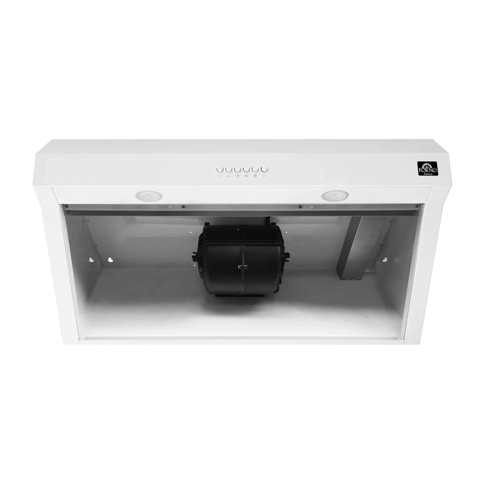 FORNO Espresso Bari 30" 400 CFM Under Cabinet Range Hood FRHUC5255-30WHT09K