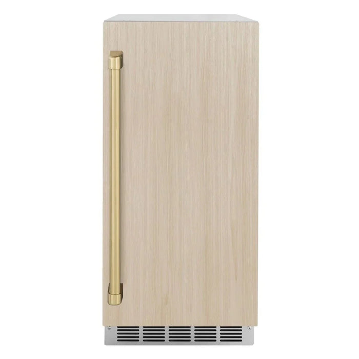 ZLINE 15" Touchstone Clear Cube Ice Maker Drain Pump Panel Ready Door Champagne Bronze Door ICCDPZ-15-CB09K