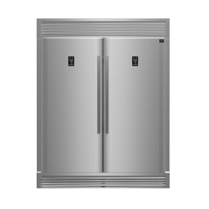 FORNO Appliance Package - 48" Gas Burner, Electric Oven Range and 60" Refrigerator FBDL-005-02CAUS09K