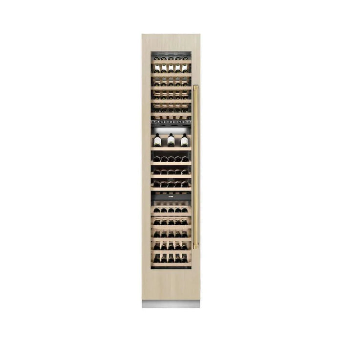 ZLINE 18" Triple Zone 68 Bottle Panel Ready Column Left Hinge Wine Cooler Polished Gold RBCWVLZ-18-G09K