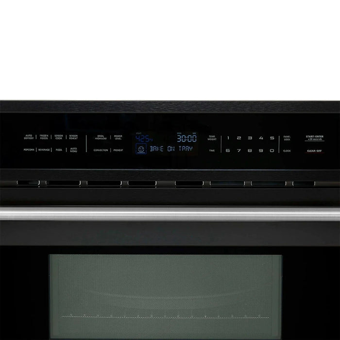 Forno Oliena Espresso 30" Microwave Oven in Black with Stainless Steel Handle, FMWDR3093-30BLK09K