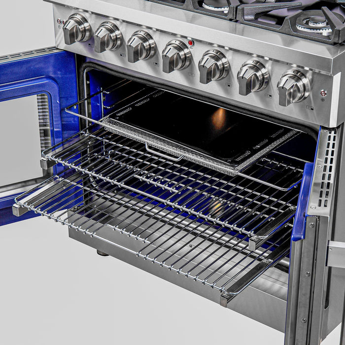 FORNO Massimo 36" French Door Gas on Gas Range FFSGS6439-3609K