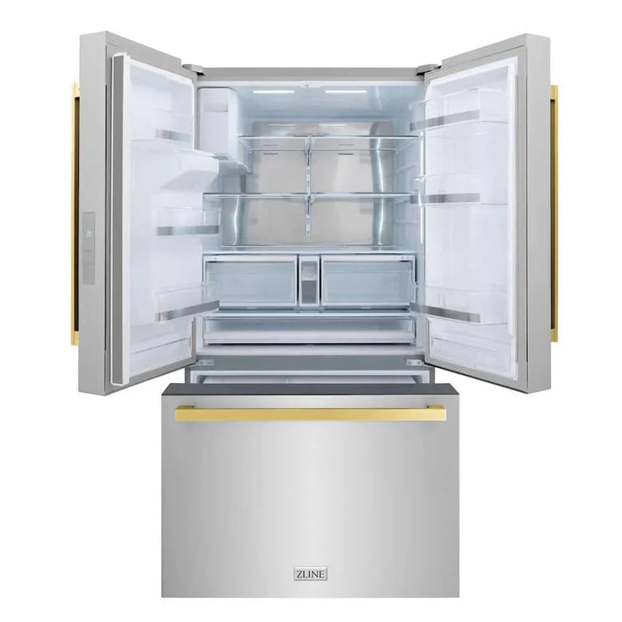 ZLINE 36" Refrigerator, Water, Ice Dispenser, Fingerprint Resistant, RSMZ-W-36-FG09K