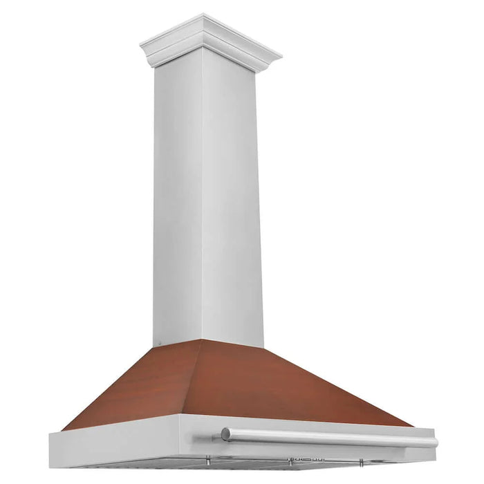 ZLINE Convertible Stainless Steel Range Hood, Copper Shell, Stainless Steel Handle KB4STX-C09K